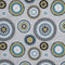 Kt KILOtela - Bedruckter Leinwandstoff, Dekoration, Kissen, Polsterung, 100 cm Länge x 280 cm Breite, Mandala, Türkis, Grau - 1 Meter