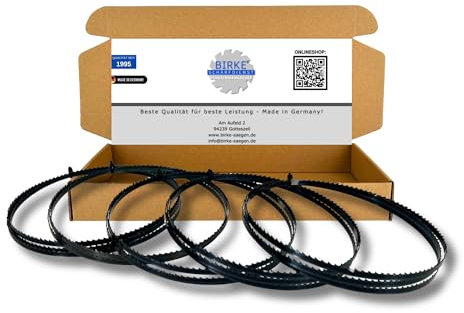 Set di 5 lame per sega a nastro, 1400 x 6 x 0,65 mm, 6 denti per pZ, per legno