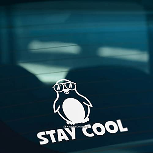 myrockshirt süßer Pinguin Stay coolAufkleber Sticker Autoaufkleber
