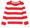 Boys Girls Cotton Long Sleeve Striped T-Shirts Kid Tee Age 4T 5 6 7 8 9 10 11 12 Crew Neckline Shirt, Red and White, Age 13-14 Years
