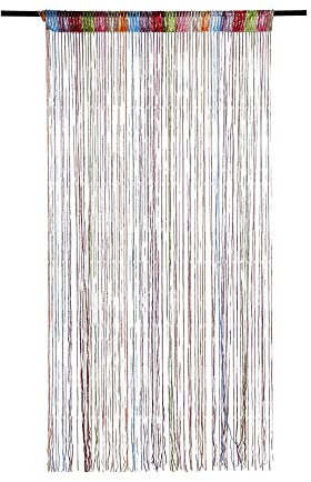 wenyujh Fadenvorhang Tür Vorhang 100x200cm Fadengardine mit Fransen Türvorhang Glitzer Bunt Vorhänge Dekorative Gardine Raumteiler Fliegenschutz für Fenster, Zuhause, Terrasse