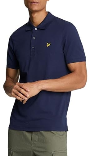 Lyle & Scott Mens Plain Polo Shirt Navy 1XL