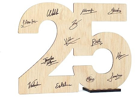 CONTRAXT 25 jahre geburtstag jubiläum deko. Geburtstagskarte Jubiläum 25 jähriges jahre dienstjubiläum geschenk hochzeitstag silberhochzeit verheiratet jahrestag männer frau happy birthday (25)