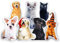 Personalisierte Haustier Kissen Hund Katze geformte Kissen-3D Duplex Druck Geformtes Fotokissen, für Wohnkultur Geburtstag Weihnachten Geschenk, 45cm