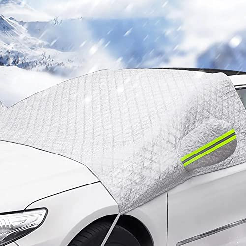 NAVIXE Scheibenabdeckung Auto,Für Opel Corsa-C Corsa-D Corsa-E Corsa-F Grandland Grandland-X,Faltbare Abnehmbare Gegen Schnee Frost und Sonne,Triple(230 * 145cm)