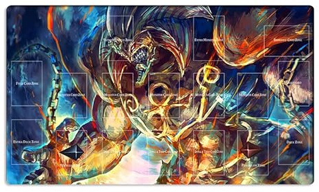 Nouveau Tapis de Jeu Mlikemat Exodia TCG CCG OCG pour Cartes à Collectionner avec Zones + Sac Gratuit (ZD039-758-A)