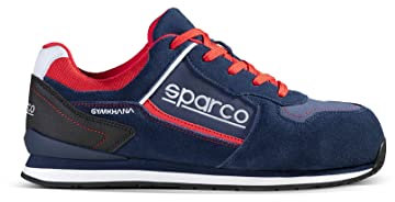 Sparco Gymkhana, Scarpe Antinfortunistiche Unisex-Adulto, Blu Scuro e Rosso, 44 EU