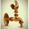 Bricoloco.com Grifo exterior jardín 1/2 decorativo figuras animales acabado óxido vintage latón bronceado - Grifería ornamental para patios y jardines (Gallo)