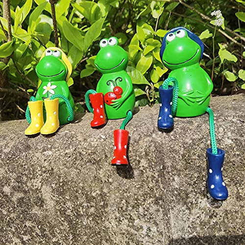 Deko Garten Frosch Figuren Frosch Gartendeko Deko Frosch Statue Tiere Frosch Ornament Gartenfigur Für Außen Harz Statue Bauernhof Balkon Wohnzimmer Office Deko Zaunhocker (1PC Yellow, Einheitsgröße)