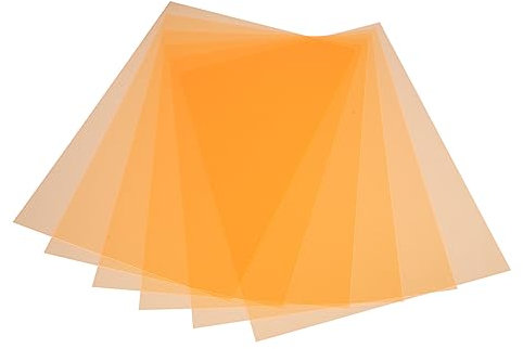 STOBOK 6pcs Sheet Orange Lens Correction Gels for Lights - Glitter Gel Poster Glossy Diffuser Filters - A3