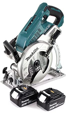 Makita DRS 780 F Akku Handkreissäge 36V (2x18V) 185 mm Brushless + 2x Akku 3,0Ah - ohne Ladegerät