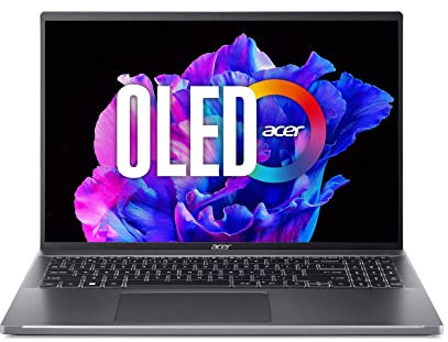 Acer Swift Go (SFG16-71-584X) Ultrabook/Laptop | 16 3.2K OLED 120Hz Display | Intel Core i5-1335U | 16 GB RAM | 512 GB SSD | Intel Iris Xe Grafik | Windows 11 | QWERTZ Tastatur | grau