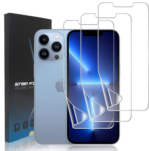 zonyee 3 Pack for iPhone 13 Pro Max/14 Plus Screen Protector Flexible Soft | Full Coverage HD Clear TPU Hydrogel Protective Film, High Sensitivity, Self-Healing, Case Friendly, Not Glass