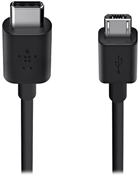 Mr. Gadget's Solutions Fast Charging USB-C to Micro USB 480MB Data Transfer Male Sync OTG Adapter Cable Cord Charge 2 in 1 Charging Cable - 1 Meter Black