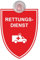 Indigos UG - Schild Rettungsdienst - 9x12 cm - Saugnapfschild - Aluverbund - Emblem - Innenbefestigung für Ihr Auto - UV-Beständig - Einsatzschild - Hinweisschild - Warnschild