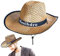 Samuliy Sombrero de Paja de ala Ancha, Sombrero de Vaquero de Paja para Hombre, Sombrero de Paja de Pesca Vaquero de ala Ancha | Gorra Solar para Exteriores con protección UV, Sombrero de Vaquero de