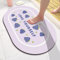 Badezimmerteppich 60X90Cm Lila Trauben Badteppich rutschfest Waschbar,Duschvorleger Schnelltrocknend,Stein Badematte,Diatomite Stone Bath Mat,Super Absorbierende Badvorleger