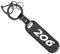 AEVBTZSA APorte-clés de Voiture, pour Peugeot 206 Porte-clés de Voiture, Porte-clés pour Hommes et Femmes, Accessoires de Voiture,OneSize-A