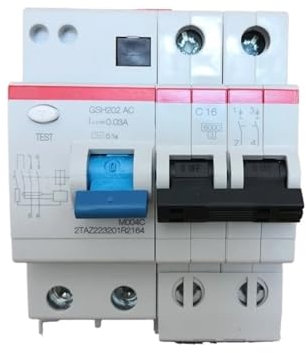 KVEIYIIC Disjoncteur GSH200 1P+N 2P 3P 4P 6A 10A 16A 20A 25A 32A 40A 50A 63A Type C AC électronique(16A)