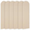 Btstil 3D Wandpaneele, 6 Stück Wandpolster Selbstklebende, Leinen Wandpaneele Dekorative Wandmatte, Anti Kollisions Bettkopfteil für Schlafzimmer, Kinderzimmer, Kindergarten (Beige)