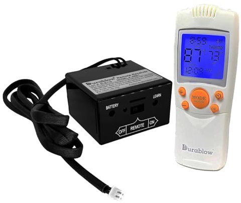 Durablow CB1004 Fernbedienungsset mit Ein/Aus, Thermostat, Timer und hintergrundbeleuchtetem LCD für ComfortBilt Pelletofen Alpine, HP21, HP22, HP50, HP61, HP75 - für effizientes Heizen