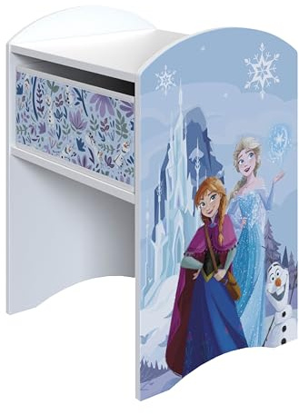 Disney Frozen Wonder Bedside Table - Sturdy Engineered Wood Construction, Small Side Table with Drawer for Kid's Bedroom