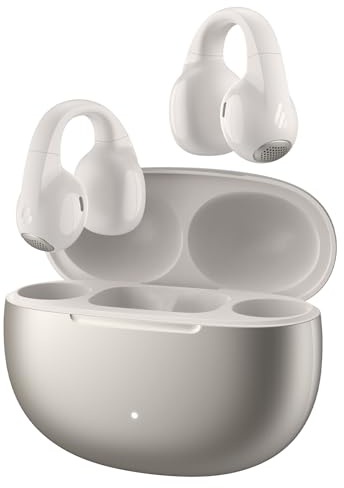 Edifier Open-Ear True Wireless-Ohrhörer, Bluetooth 5.4 mit 28 Stunden, Mikrofone mit AI-Rauschunterdrückung, Multipoint-Verbindung und IP56-Leichtgewicht fürs Fitnessstudio – Starlight