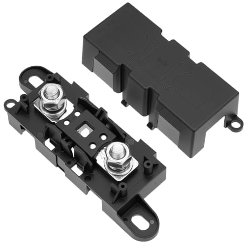 QWORK® porte-fusible Kfz avec capuchon de protection, comprenant un fusible de 200A - porte-fusible ANM, Max. 500A 58VDC