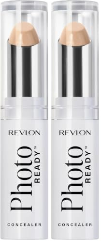 Revlon PhotoReady, Stick Anti-cernes, Correcteur de Teint Haute Précision, Anti-cernes Formule Crème, Concealer Couvrance Moyenne, Makeup - 3,2 gr (Lot de 2)