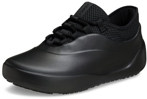 Crocs Men's Bistro Work Sneaker | Enclosed Toe | Slip Resistant | All Day Comfort, Triple Black, 12