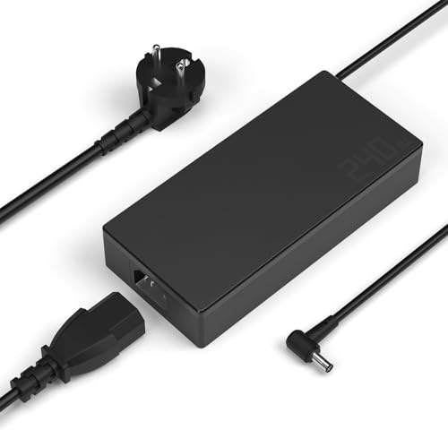 240W Ladegerät Ladekabel für Asus Rog Strix/Scar mit 6,0 * 3,7mm Netzteil | Strix G15 G17 G16 Scar 15 17 Zephyrus S17 G14 G16 G15 M16 S15 Duo 15 TUF F15 F16 F17 A15 A17 Flow X16 Vivobook 16X 15X