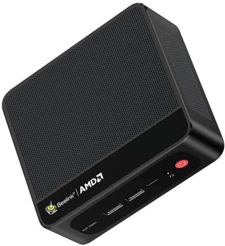 Beelink Mini PC SER5 Max Mini Ordinateur de Bureau avec AMD Ryzen 7 7735U (8C/16T, jusqu'à 4,75 GHz), 16Go (8Go x 2) LPDDR5, SSD M.2 PCIe 500Go, Bluetooth 5.4/WiFi 6/LAN 2500Mbps/HDMI/DP/Type-C