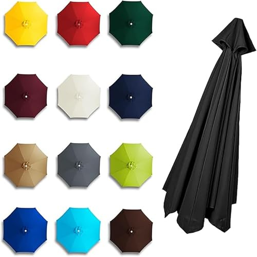 2m-3.5m Replacement Parasol Canopy,Garden Umbrella Replacement Cover,Patio Replacement Cover 6/8 Arms For Garden Parasol Umbrella Canopy,Replacement Fabric,Weatherproof Patio Parasol Umbrella
