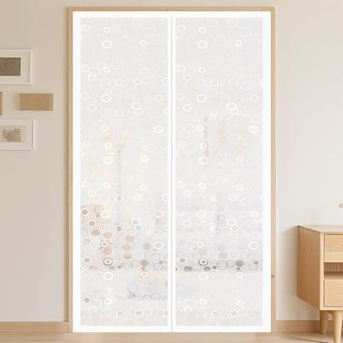 Isolation Thermique Porte Anti Froid et Chaleur Magnétique, Rideau de Porte Isolant Thermique, Fermeture Automatique,pour Portes de Cave, Balcon et Terrasse