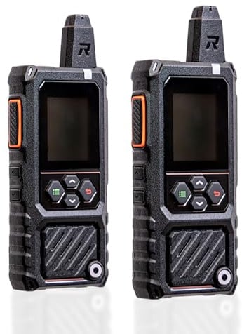 Rapid Radios RAD1 2-Pack Waterproof Rugged LTE + Wi-Fi Push-to-Talk Radio Nationwide Communication, IPX6 Weatherproof, Long Battery Life, Paging & Group Talk, PTT Radio