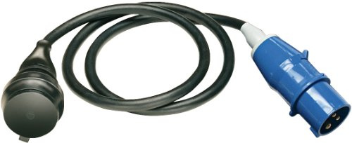 Brennenstuhl Adapterkabel/CEE-Adapterleitung mit CEE-Stecker und Schutzkontakt-Kupplung (1,5m Kabel, 230V/16A, für den ständigen Einsatz im Außenbereich IP44, Made in Germany)