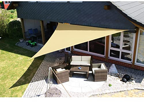 Eduplay Sonnenschutz Sonnensegel, 5x5x5m, Dreieck, beige