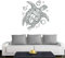 A076 Wandtattoo Bubble Turtle 66cm x 60cm grau (erh. in 40 Farben und 2 Größen)