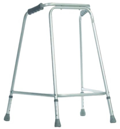 Aidapt Standard Small Adult Adjustable Height Aluminium Lightweight Walking Frame with Anti Slip Ferrule Feet to Aid Stability and Confidence When Walking Aid