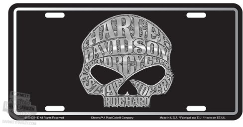 Harley-Davidson Willie G Skull Prägung Metall Tag Frontplatte