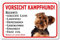 AdriLeo Schild - Vorsicht Yorkshire Terrier - Kampfhund - (15x20cm) / Achtung Hund Wachhund robust langlebig UV-beständig wetterfestes Warnschild
