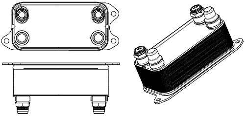 HELLA 8MO 376 924-061 Ölkühler, Länge 141 mm