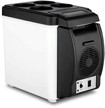 TEMPO DI SALDI Mini Frigo Portatile da Viaggio per Auto Camper 6 L Caldo E Freddo con Cavo 12V