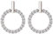 LÖB Damen Ohrstecker 925 Silber mit Cubic Zirkonia Steinen15mm Klein Rund Ohrringe Stab Kreis Ringe Offen LSIO125