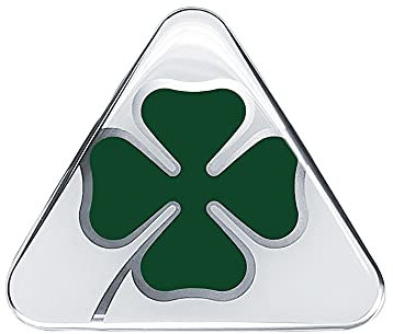 Alfa Romeo Offizielle 3D Aufkleber, Grüner Vierblättriger Kleeblatt, 10 cm