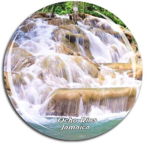 Weekino Ocho Rios Ocho Rios Jamaica Caribbean Sea Fridge Magnet 3D Crystal Glass Tourist City Travel Souvenir Collection Gift Strong Refrigerator Sticker