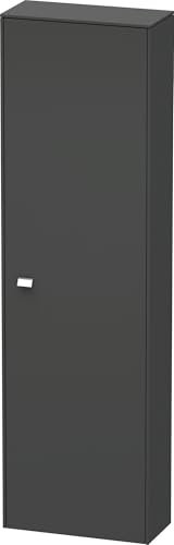 Duravit Brioso Hochschrank 177,0x52,0x24,0 cm, 1 Tür, Anschlag rechts, 1 Holzfachboden, 3 Glasfachböden, Farbe (Front/Korpus): Graphit Matt Dekor, Griff Chrom - BR1321R1049