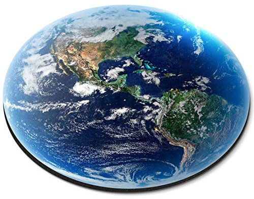 Destination Vinyl Ltd Planet Earth Globe Space NASA - Flexible Round 5mm Rubber Mouse Mat Pad Office Home Novelty Printed Desk Accessory 14522