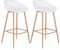 Barhocker IREK im Retro-Design, bequemer Tresenhocker im 2er Pack, praktischer Bistrostuhl aus Kunststoff