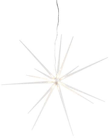 Ideen mit Herz 3-D LED-Stern zum Zusammenstecken | Ø 50 cm | 14 LED-Strahlen in warmweiß | 8 versch. Leuchtfunktionen | Inkl. Timer | Batteriebetrieben | Fenster-Deko | Weihnachtsdeko | Leuchtstern